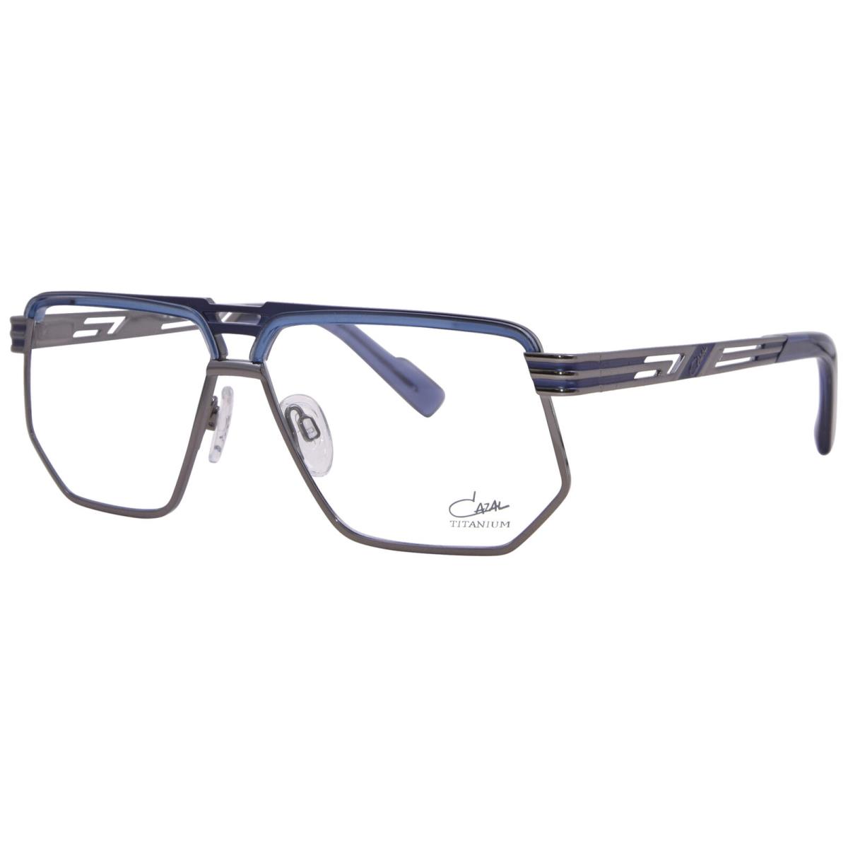 Cazal 7107 003 Titanium Eyeglasses Men`s Night Blue/gunmetal Full Rim 62mm