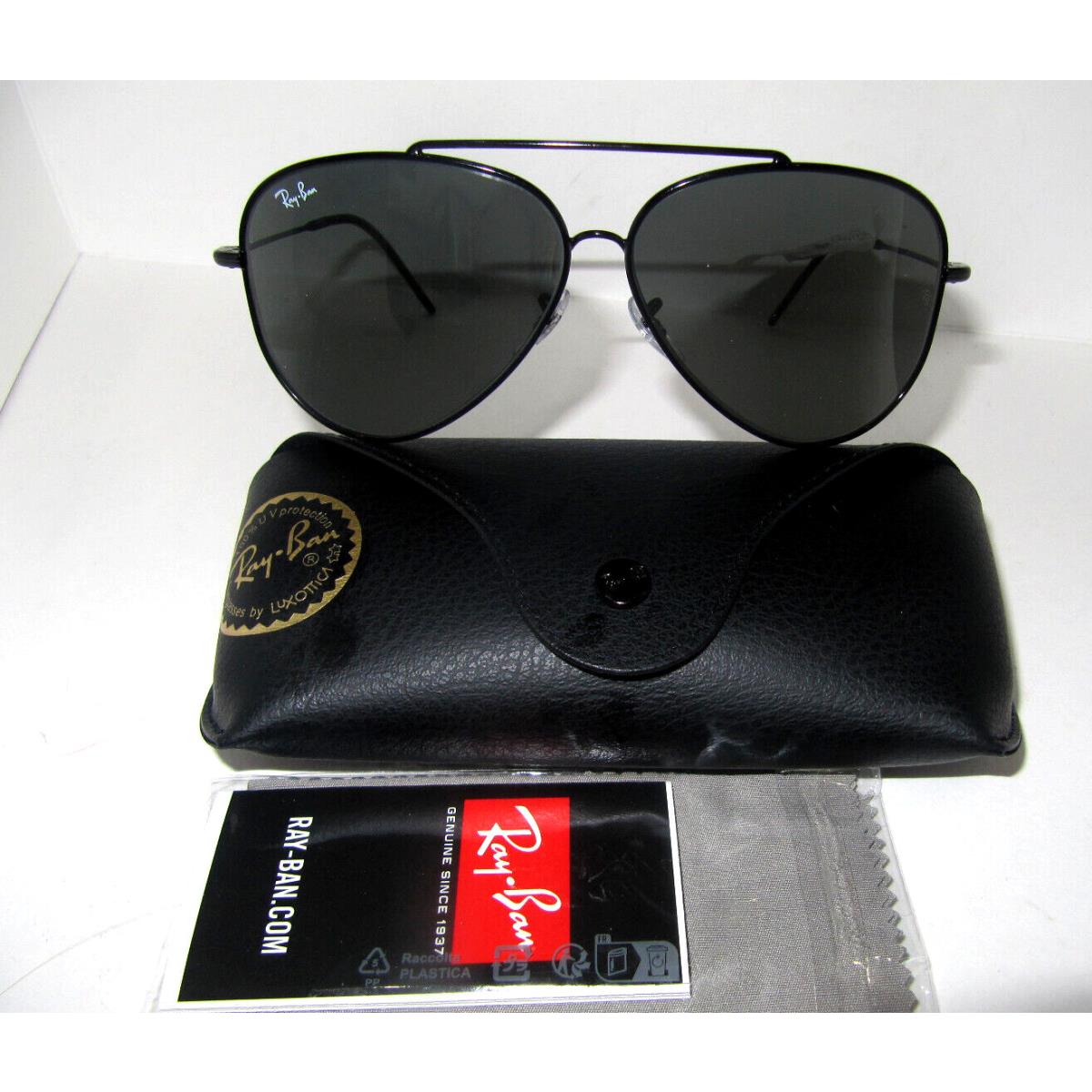 Ray Ban RBR0101S 002 GS Black Aviator Reverse Unisex Sunglasses