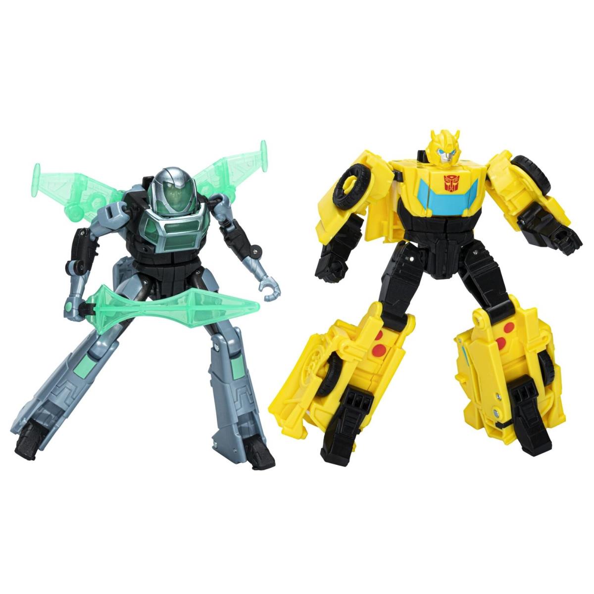 Transformers Earthspark Cyber-combiner Bumblebee and Mo Malto Action Figures Twi