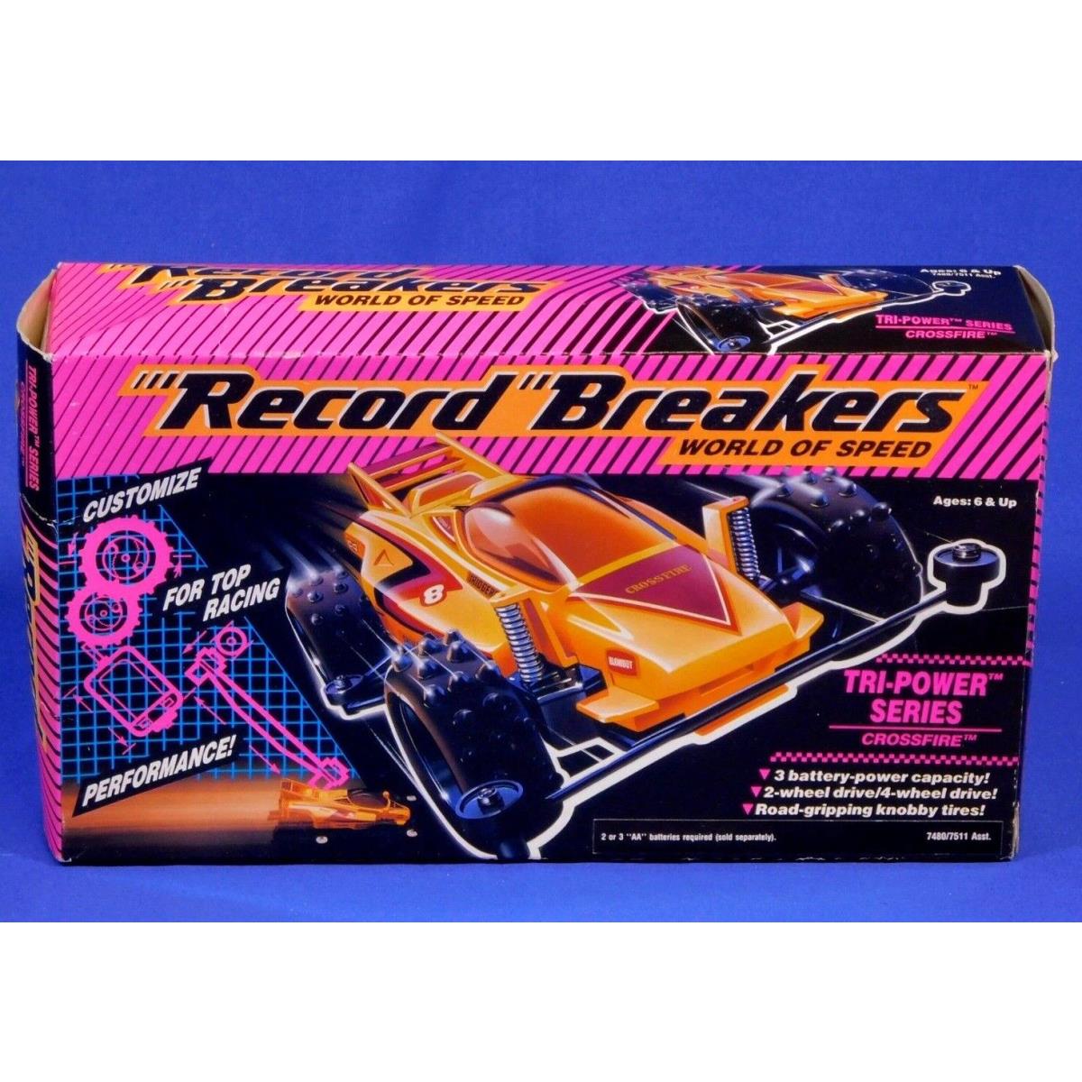 Record Breakers World OF Speed Tri-power Series Crossfire 1989 Hasbro