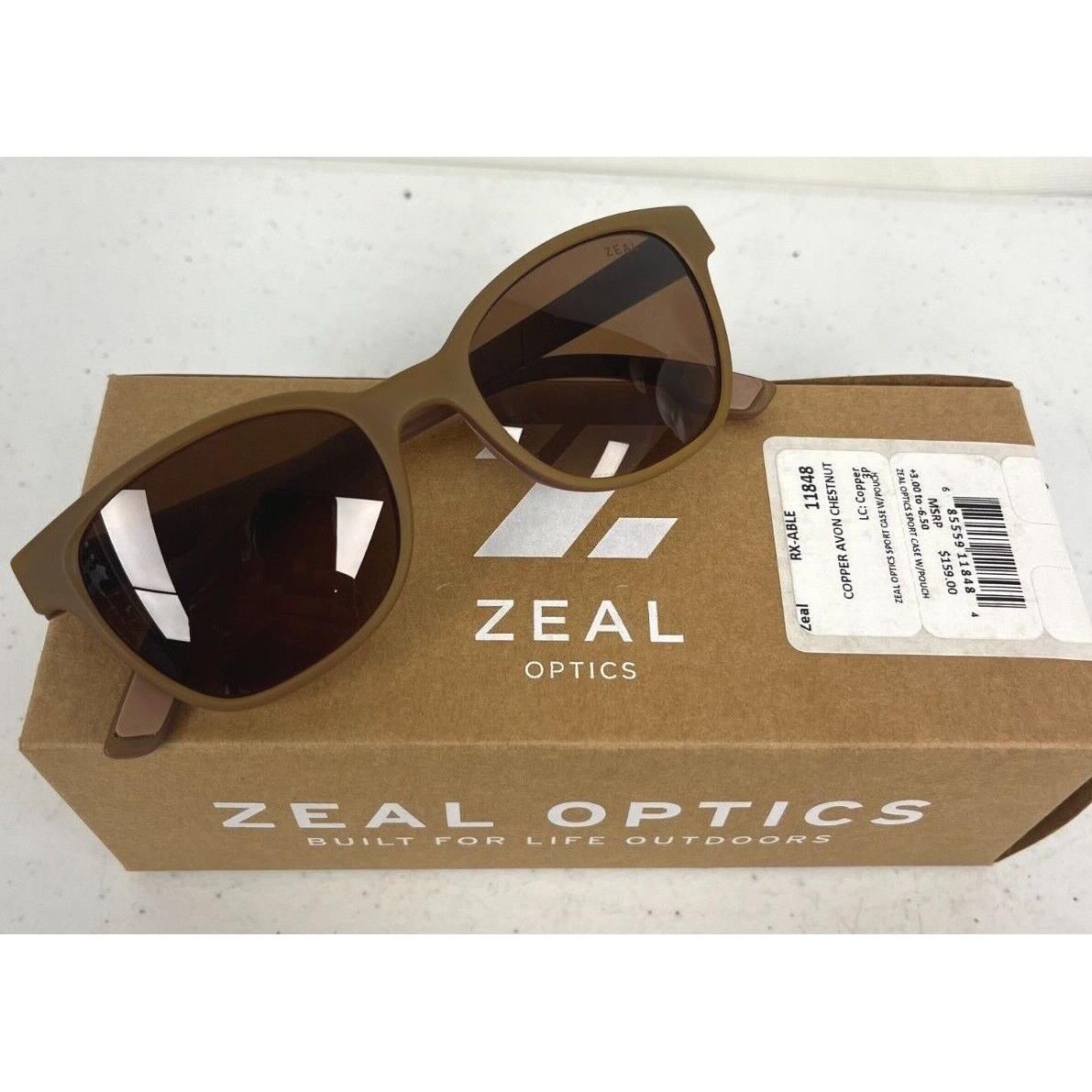 Zeal Optics Sunglasses One Size Adult Ellume Polarized Color Choice Copper Avon Chestnut - Lens: Copper