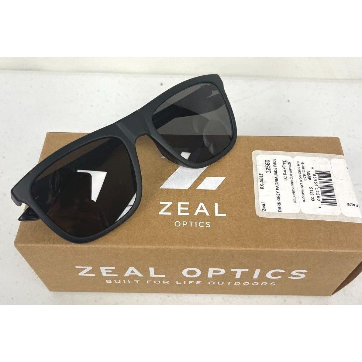 Zeal Optics Sunglasses One Size Adult Ellume Polarized Color Choice Dark Grey Paonia Jade Fade - Lens: Dark Grey