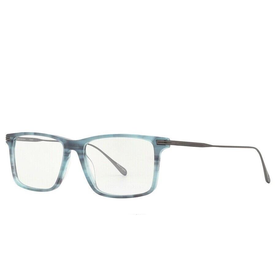 John Varvatos Eyeglasses V403 56mm Blue Horn w Matte Black - Made in Japan