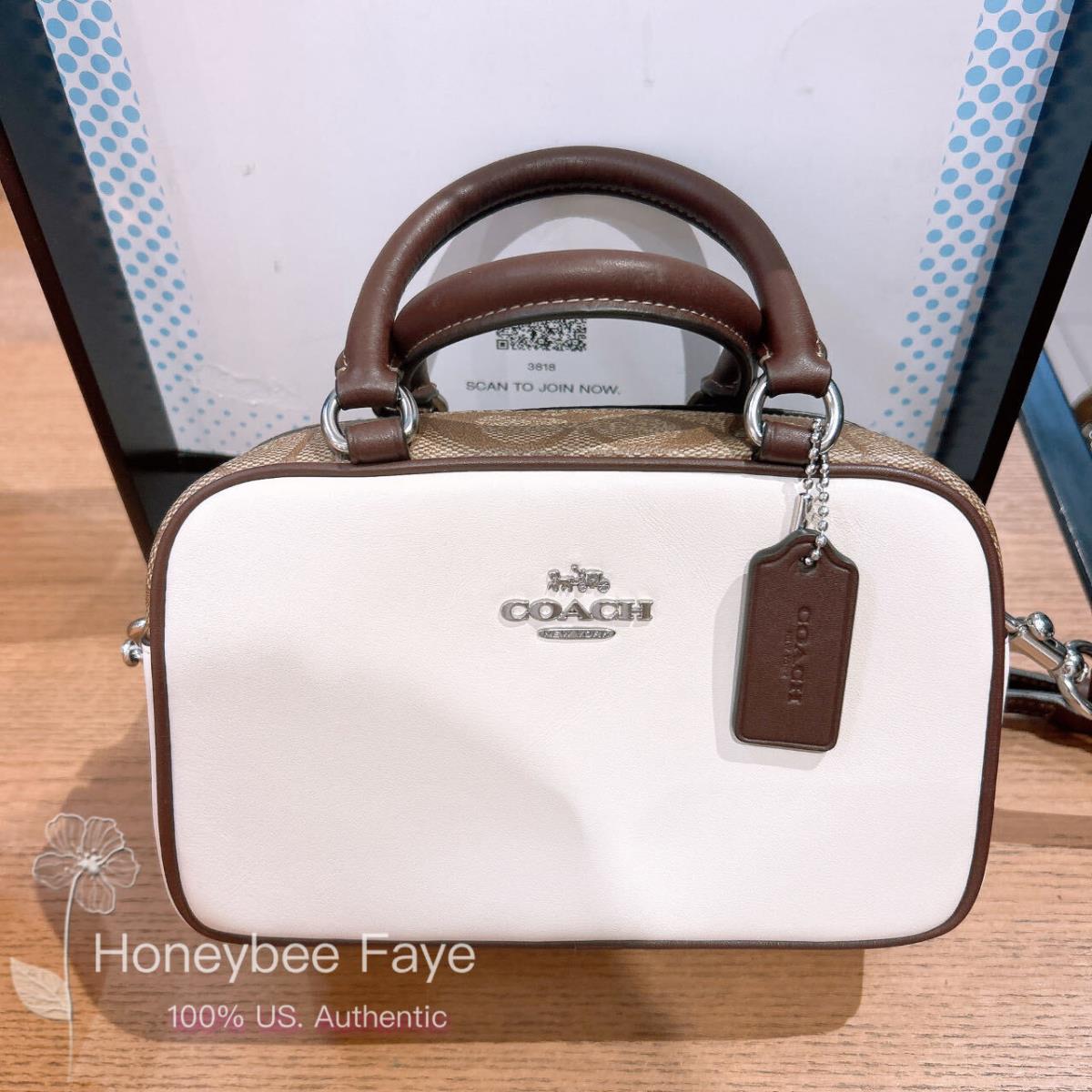 Coach Satchel Crossbody In Signature Colorblock CV704/CT776 CV704 Silver/Chalk Multi