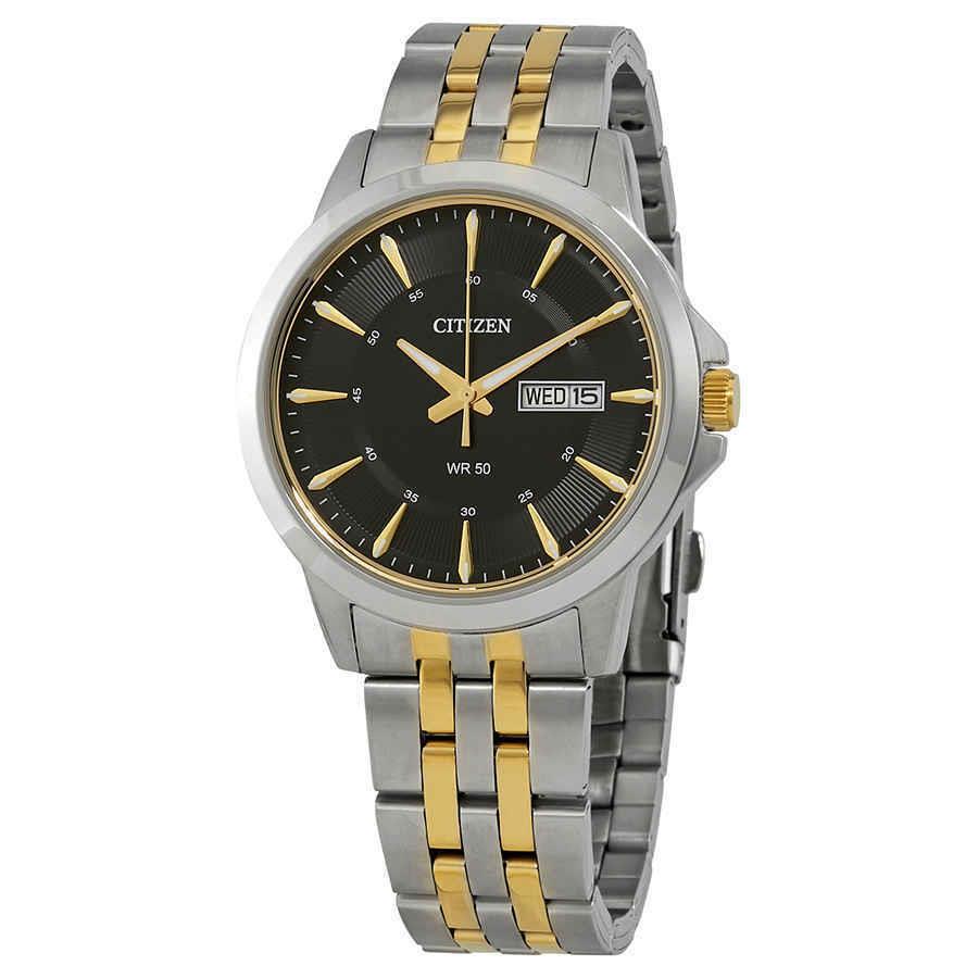 Citizen Quartz Black Dial Two-tone Men`s Watch BF2018-52E