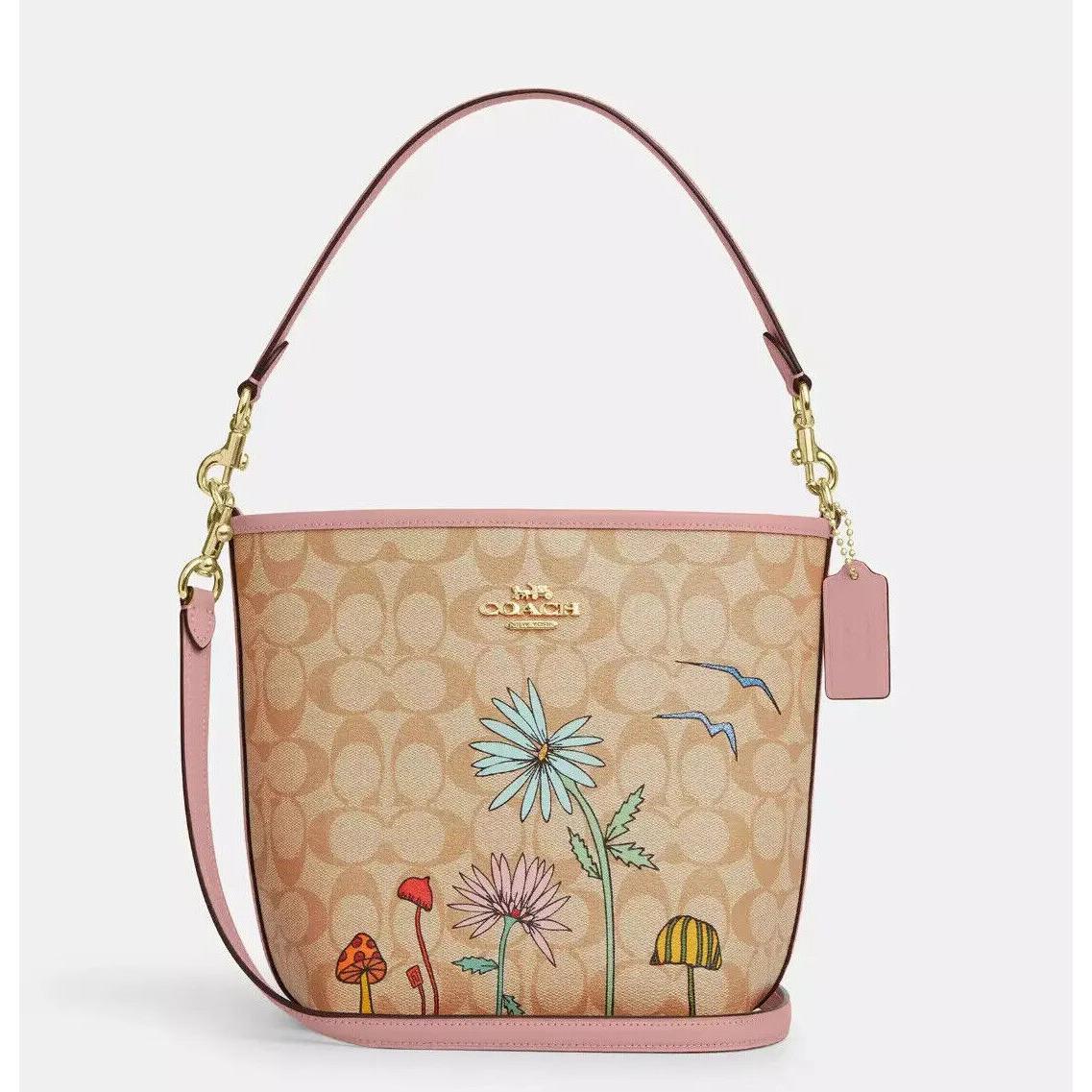 Coach X Observed By Us City Bucket Bag In Signature Canvas CU394 CU394 Gold/Light Khaki Multi