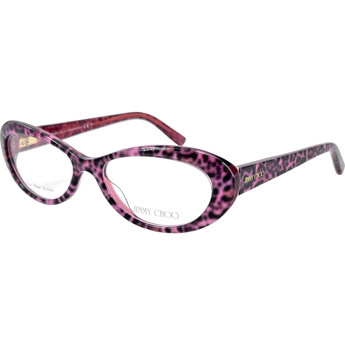 Jimmy Choo JC68 Womens Plastic Eyeglass Frame 0S91 Pink Leopard 51-16 Italy