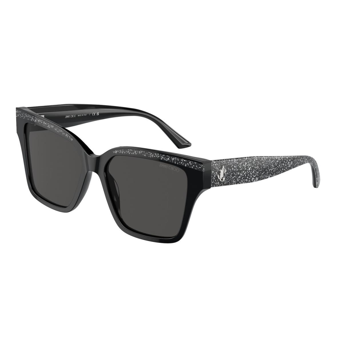 Jimmy Choo JC5003 503687 Black Glitter Dark Grey 55 mm Women`s Sunglasses