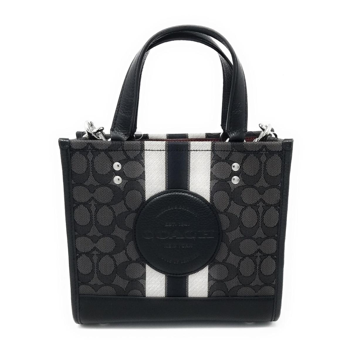 Coach Women`s Dempsey Tote 22 Jacquard - Black - Smoke Black Jacquard - Black