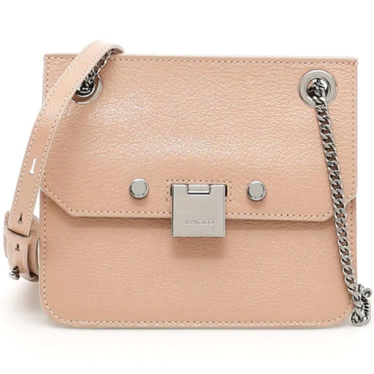 Jimmy Choo Mini Rebel Pink Crossbody Bag Silver Chain Strap Rebel/xb