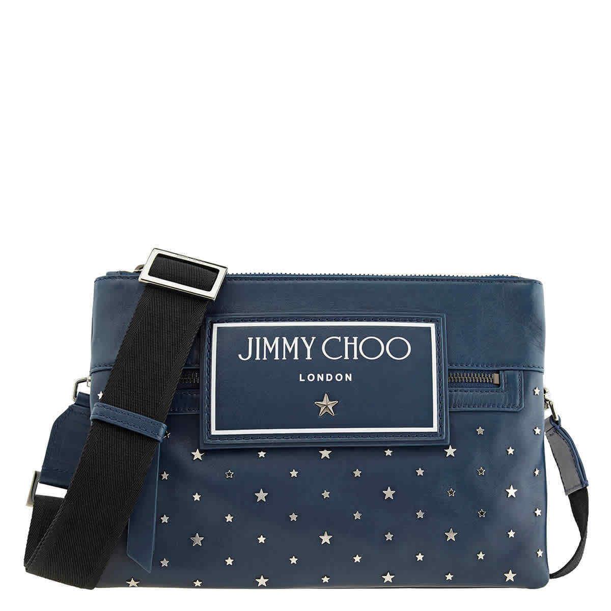 Jimmy Choo Kimi Star Studded Crossbody Bag 192 Kimi Uxi Indigo/silver