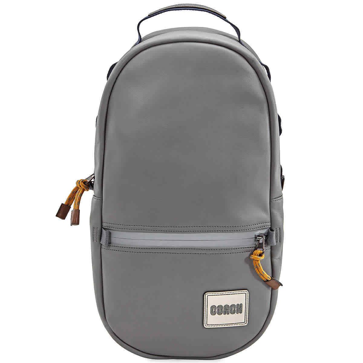 Coach Men`s Coach Patch Pacer Backpack in Black Copper/heather Grey