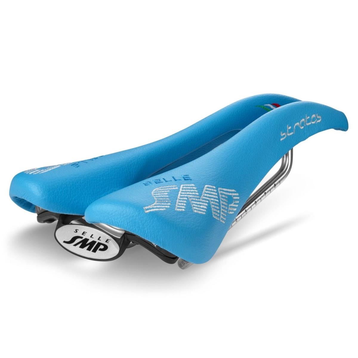 Selle Smp Stratos Saddle with Steel Rails Light Blue