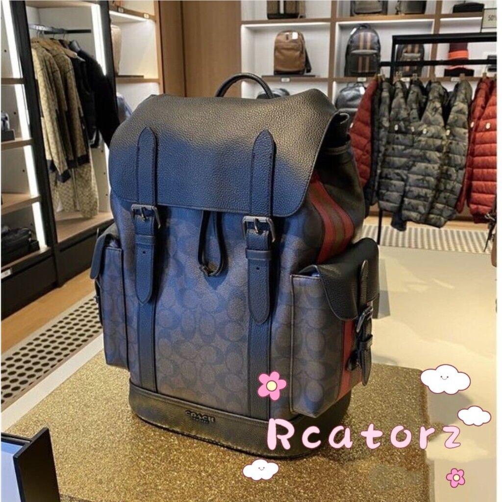 Coach Hudson Backpack In Signature Canvas with Varsity Stripe