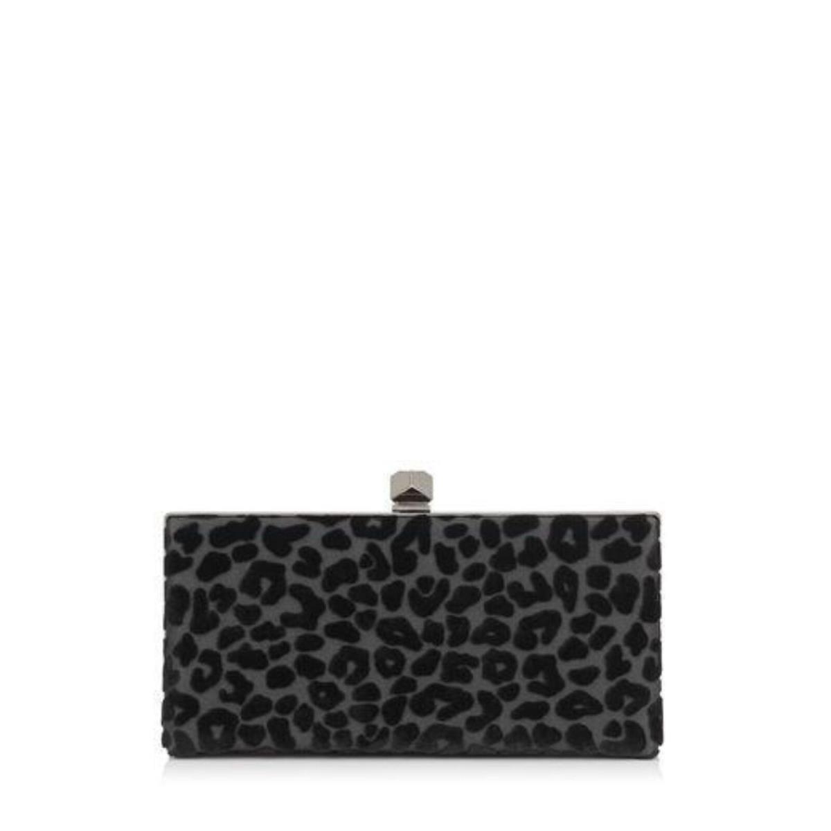 Jimmy Choo Celeste Deu 010003 Black Devore Velvet Leopard J000094575001