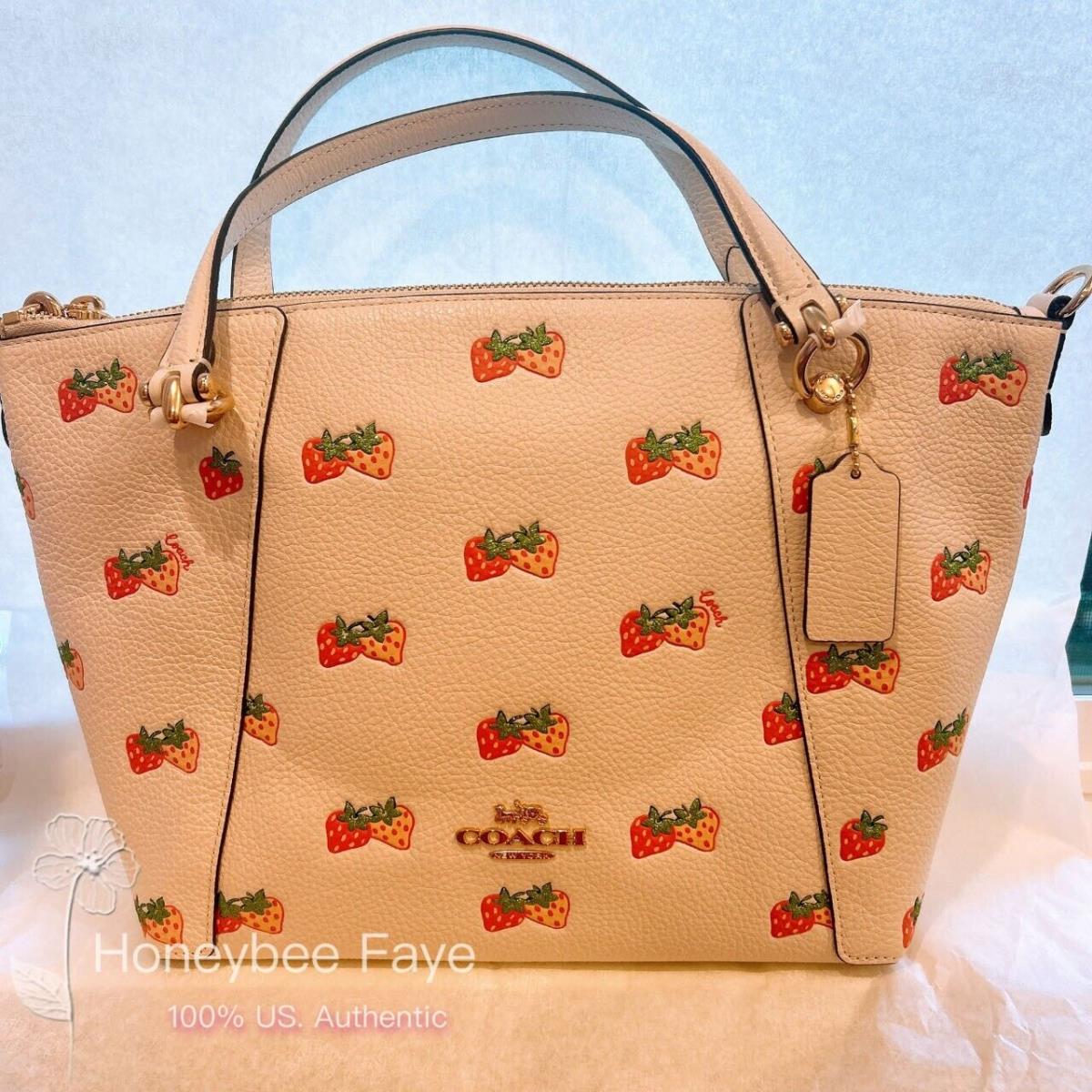 Coach Kacey Satchel with Strawberry Print CB597