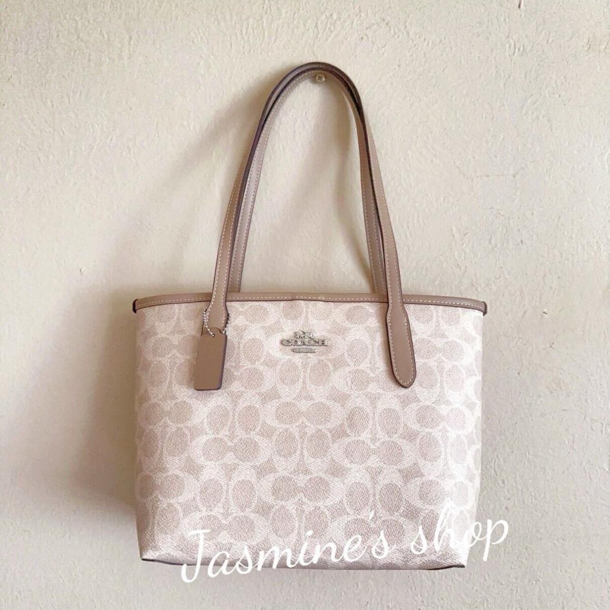 Coach Small City Tote Bag In Signature Canvas CU759