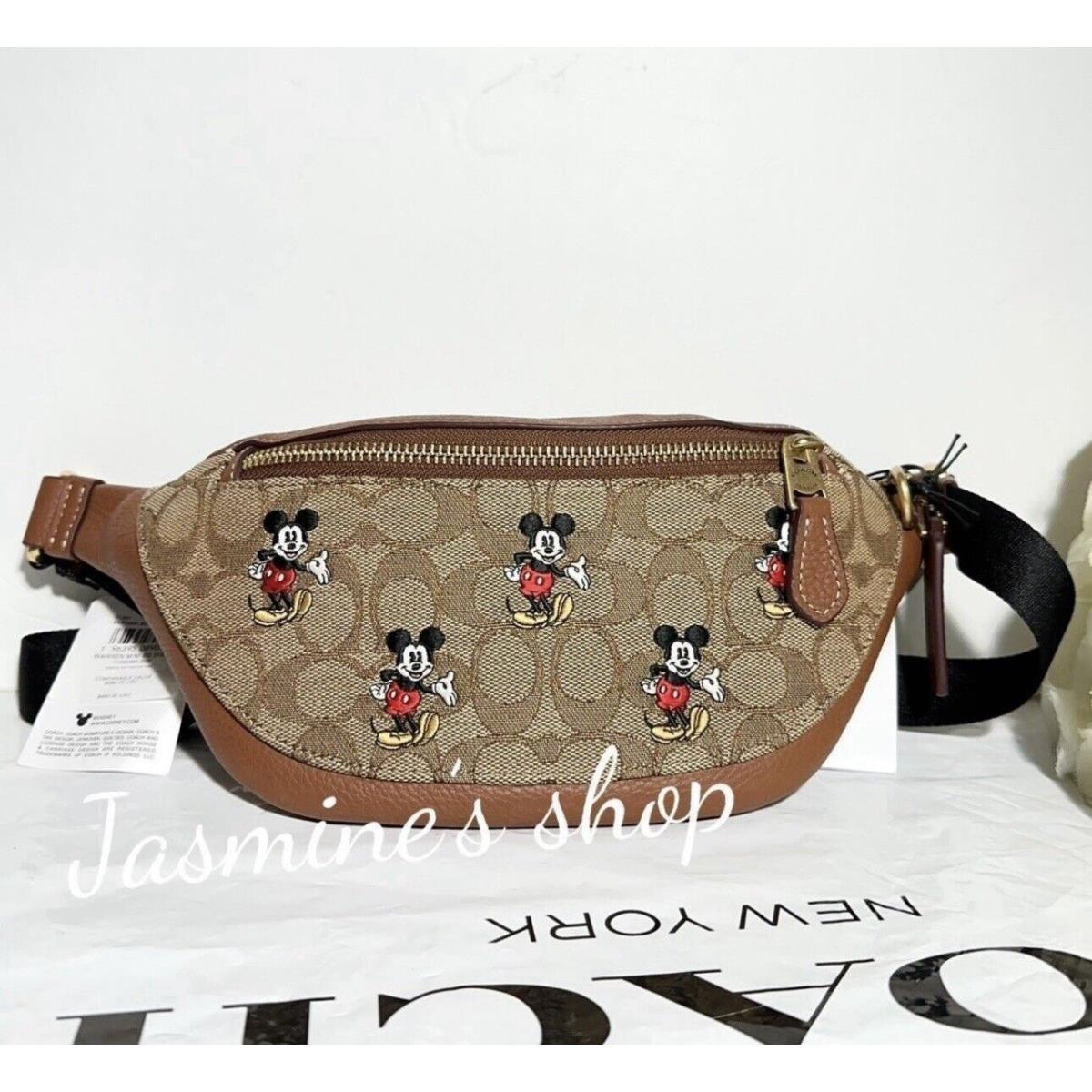 Coach Disney X Coach Warren Mini Belt Bag In Jacquard with Mickey CL961