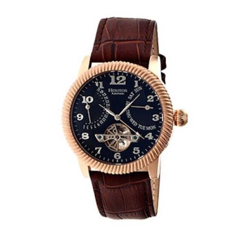 Heritor - Piccard Stainless Bronze Leather Men`s Automatic Watch - HERHR2002