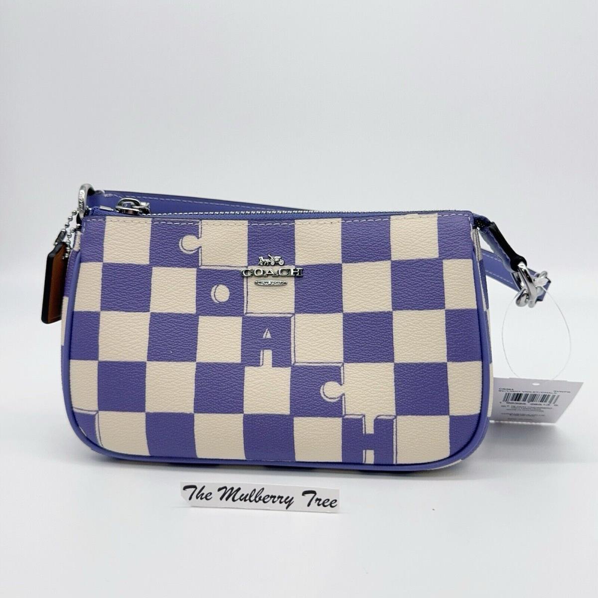 Coach CR394 Nolita 19 with Checkerboard Print Org Light Violet Chalk