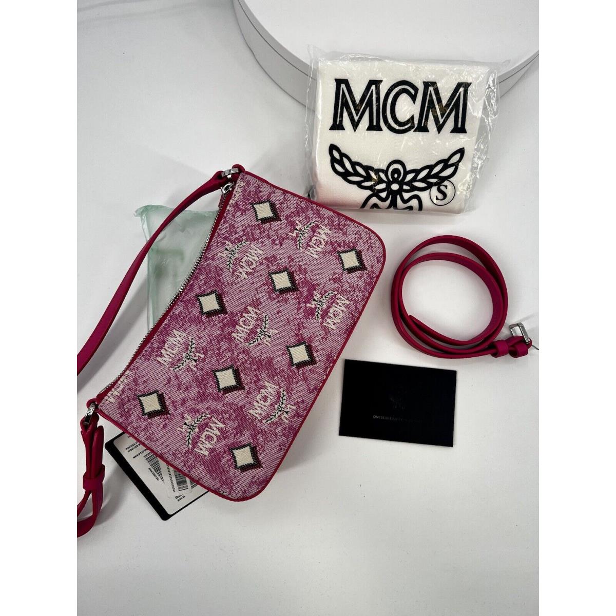 Mcm Portuna Jacquard Vintage Monogram Mini Logo Shoulder Bag