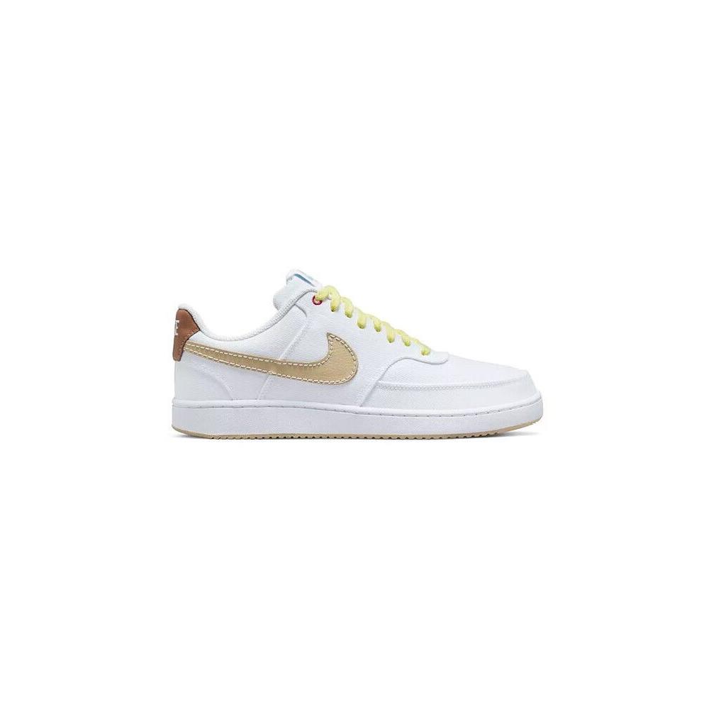 Men`s Nike Court Vision Low Canvas White/mineral Clay-sesame DV0736 100 - White/Mineral Clay-Sesame