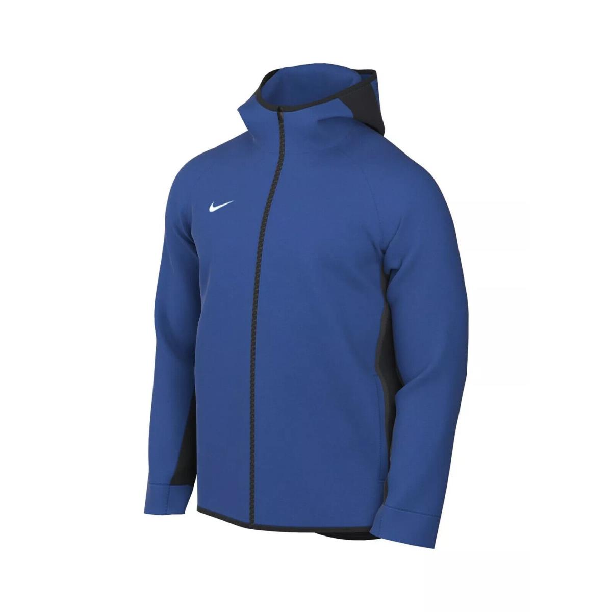 Nike Men`s Showtime Dri-fit Full-zip Basketball Hoodie Royal Blue CQ0306-493