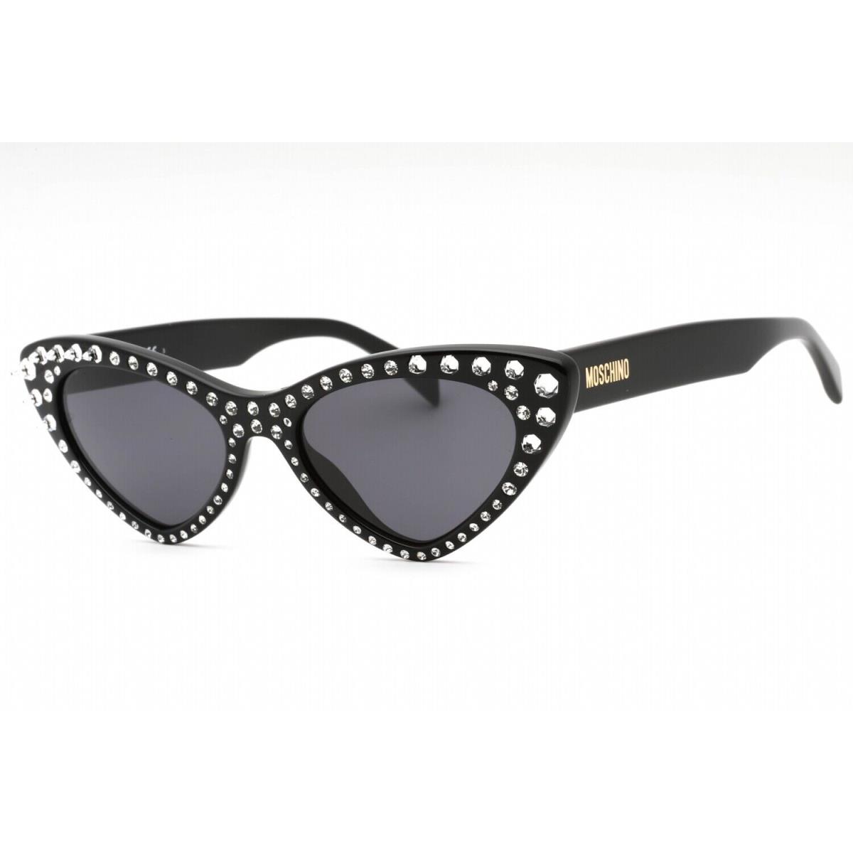 Moschino MOS006STR-807IR-52 Sunglasses Size 52mm 140mm 18mm Black Women - Frame: black, Lens: grey