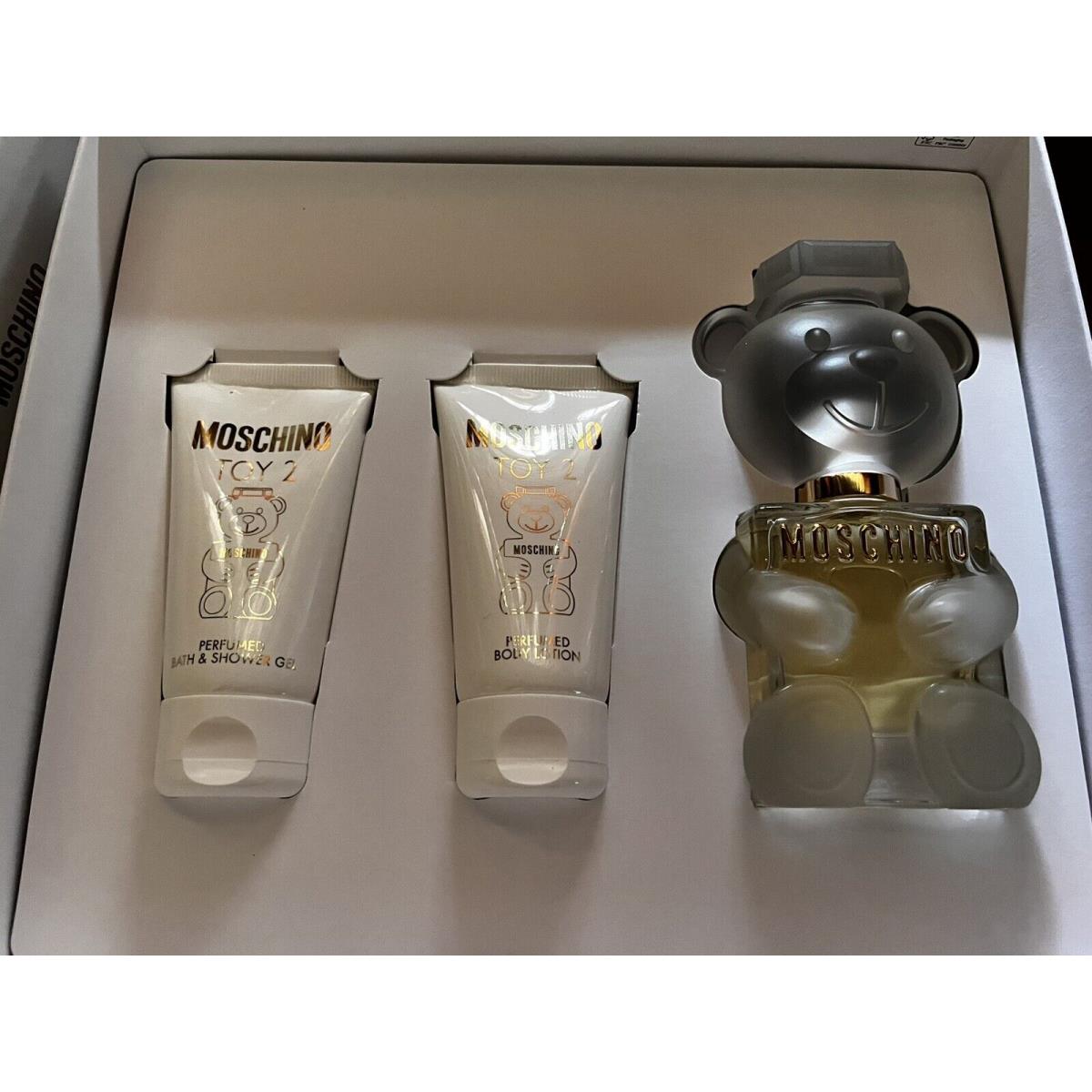 Moschino Toy 2 3pc Perfume Gift Set Bath Gel Body Lotion Edp 1.7 Large