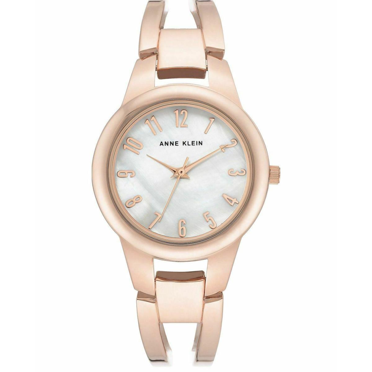 Anne Klein Women s Rose Gold-tone Bangle Bracelet Watch 33mm Gold