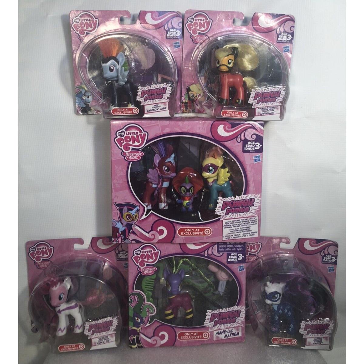 My Little Pony Target Exclusive Power Ponies Full Set of 4 Figures Set of 6