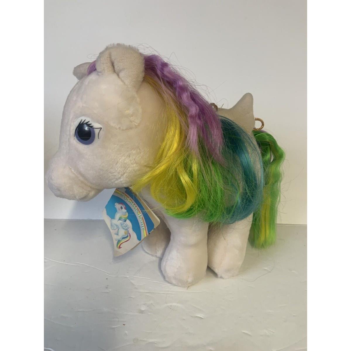 Vtg Hasbro Softies My Little Pony Starshine Rainbow Pony Plush w/ Tag 1984