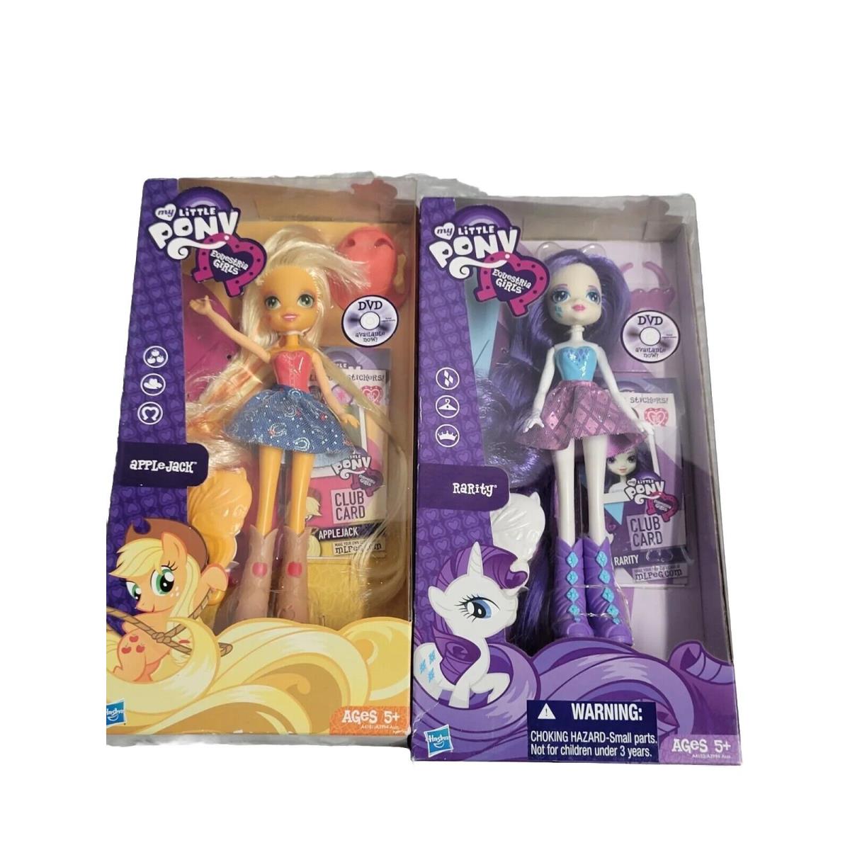 My Little Pony Equestria Girls Applejack /rarity 2012 Hasbro