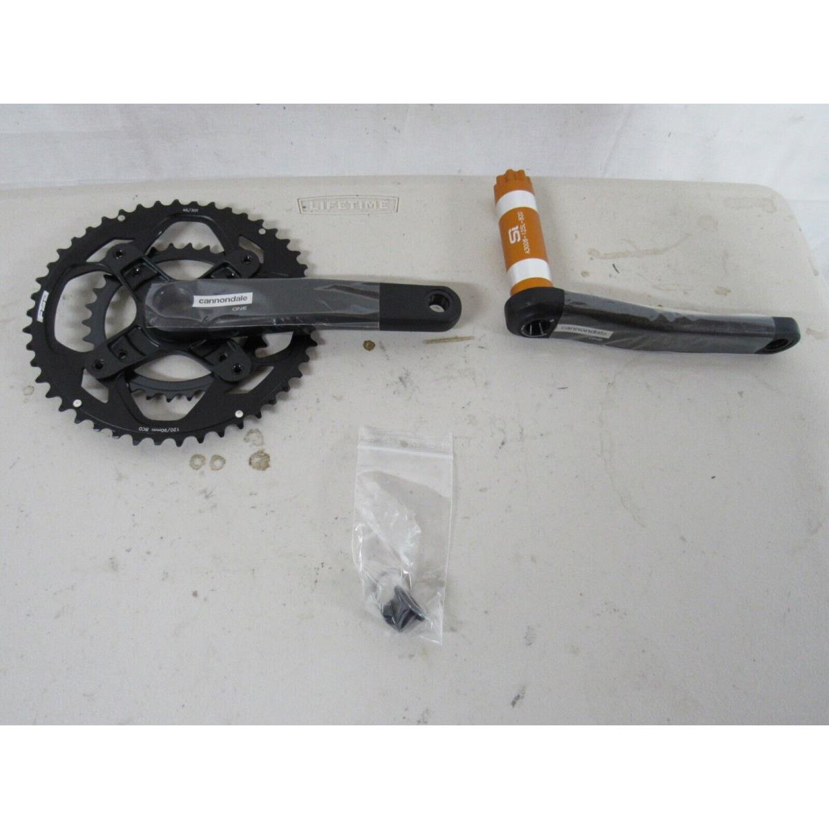 Fsa Cannondale One Si Gravel Crankset 46T/30T /120/90mm Bcd 175mm BB30/PF30