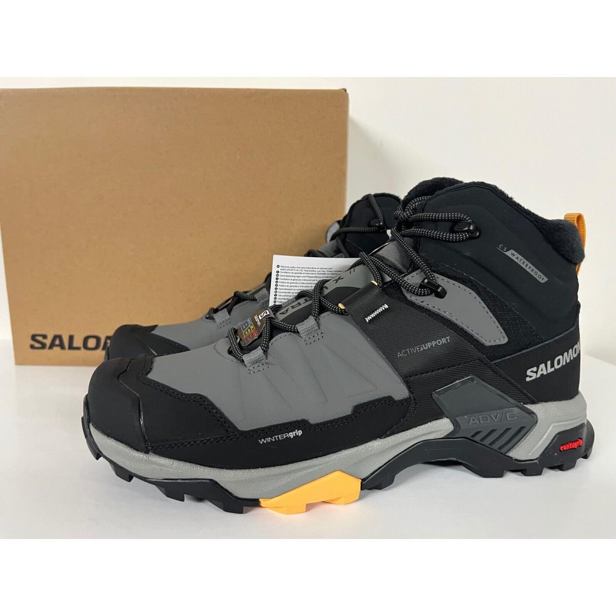 Salomon X Ultra 4 Mid Winter TS Cswp Waterproof Grey Black Apricot Hiking Boots