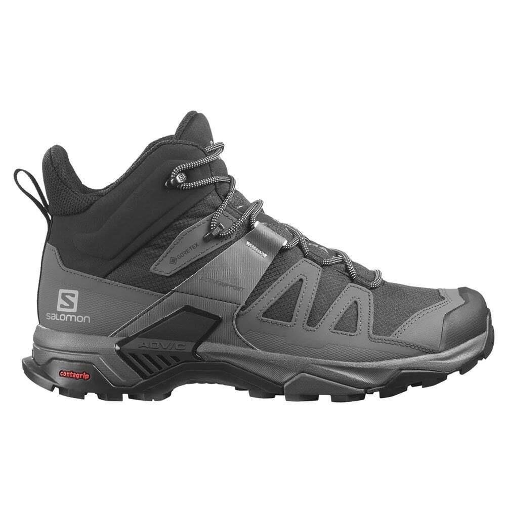 Salomon Mens X Ultra 4 Mid Gore-tex Hiking Boots Black/magnet/pearl Blue - Black/Magnet/Pearl Blue