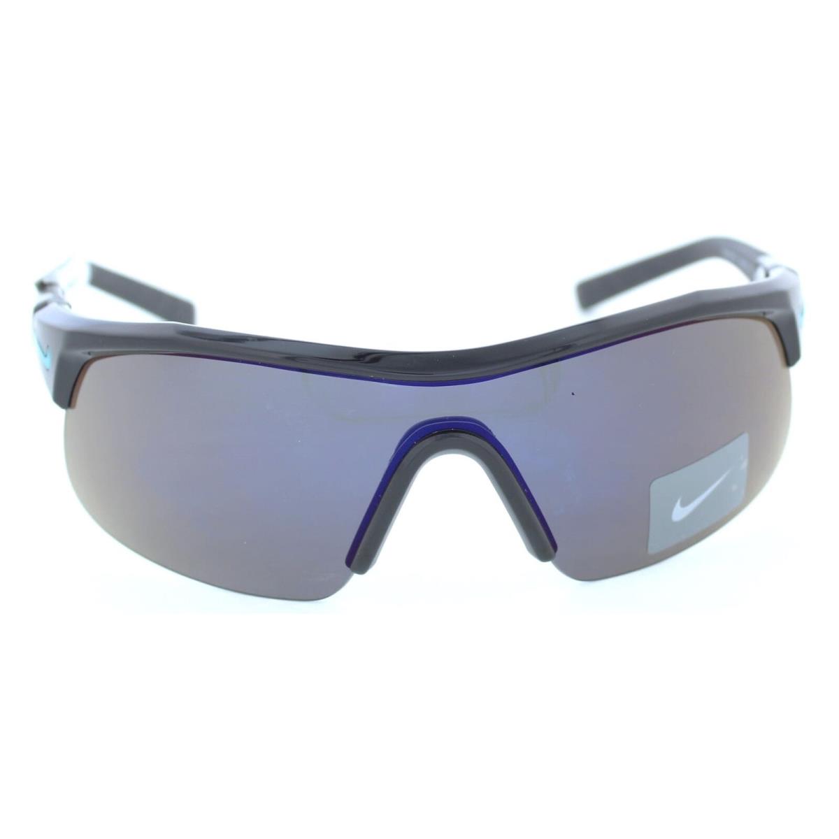 Nike Unisex DX6520G Show x1 Non-rx-able Sunglasses 010 Black/ Blue Mirror - Frame: Black, Lens: Blue Mirror