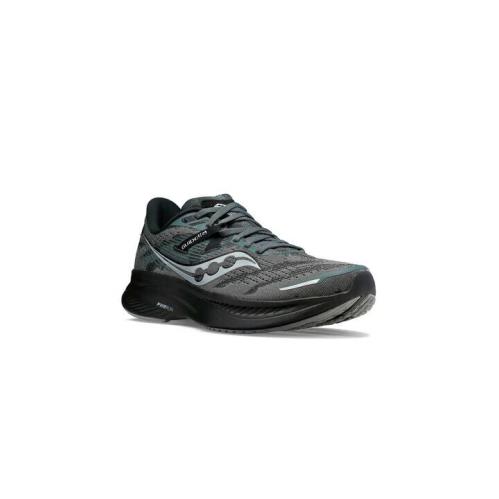 Saucony Guide 16 S20810-14 Sneaker Men`s Triple Black Low Top Running Shoes - Black