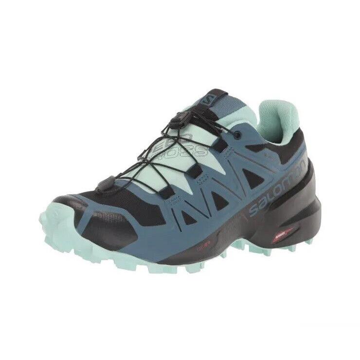 Salomon Speedcross 5 Gtx Trail Shoes Black/mallard Blue/yucca UK 9 Usa 10.5