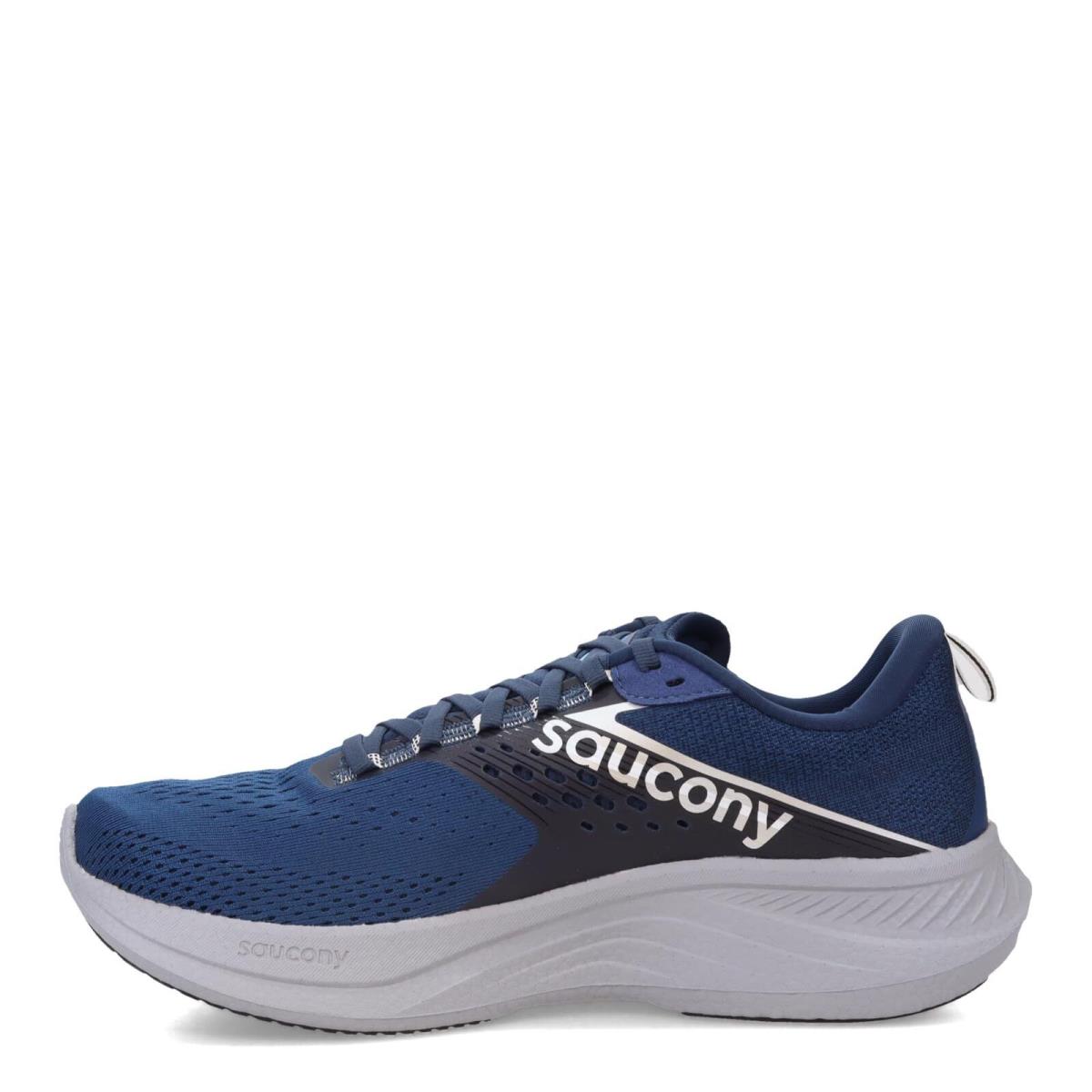 Saucony Men`s Ride 17 Sneaker Tide/silver 8 - Tide/Silver