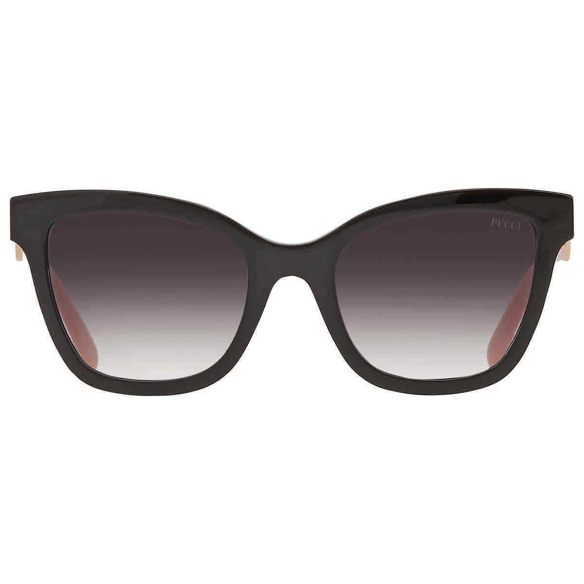 Emilio Pucci Gradient Smoke Square Ladies Sunglasses EP0158 01B 54