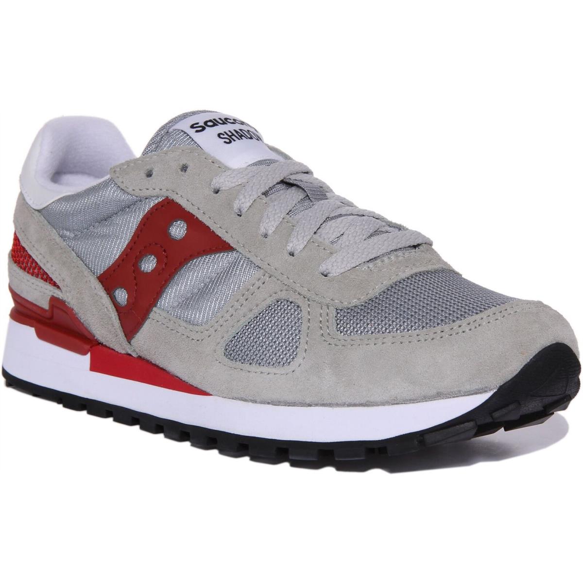 Saucony Shadow Mens Sneakers Grey Red Size US 5 - 13 - GREY RED