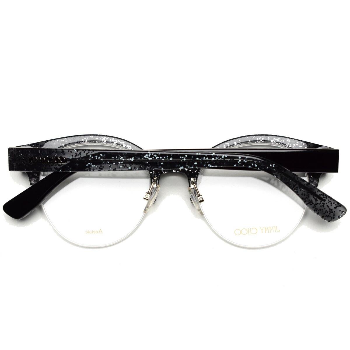 Jimmy Choo Women`s Eyeglasses JC 151 Rby 47-20-140 Black Glitter