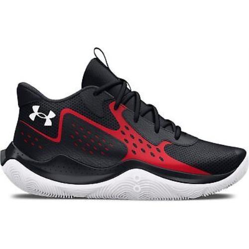 Under Armour Unisex Kids` Grade School Jet `23 Basketball Shoes Black/red/white