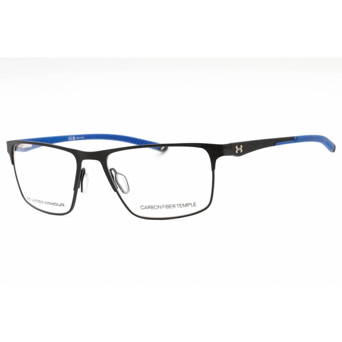 Under Armour Men`s Eyeglasses Matte Black Blue Rectangular UA 5050/G 00VK 00