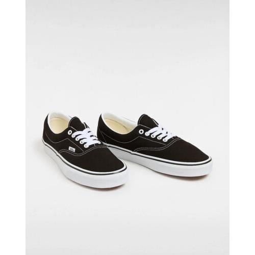 Vans Era VN000EWZBLK Skateboard Shoes Men`s Black White Canvas Lace-up DOG250