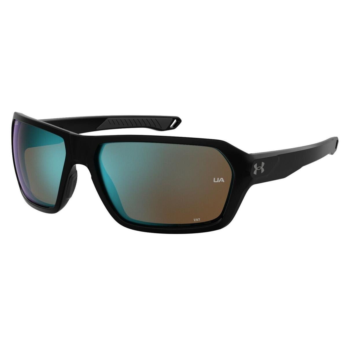 Under Armour Men`s Square Sunglasses Recon 0807/W1 Black/blue 64mm