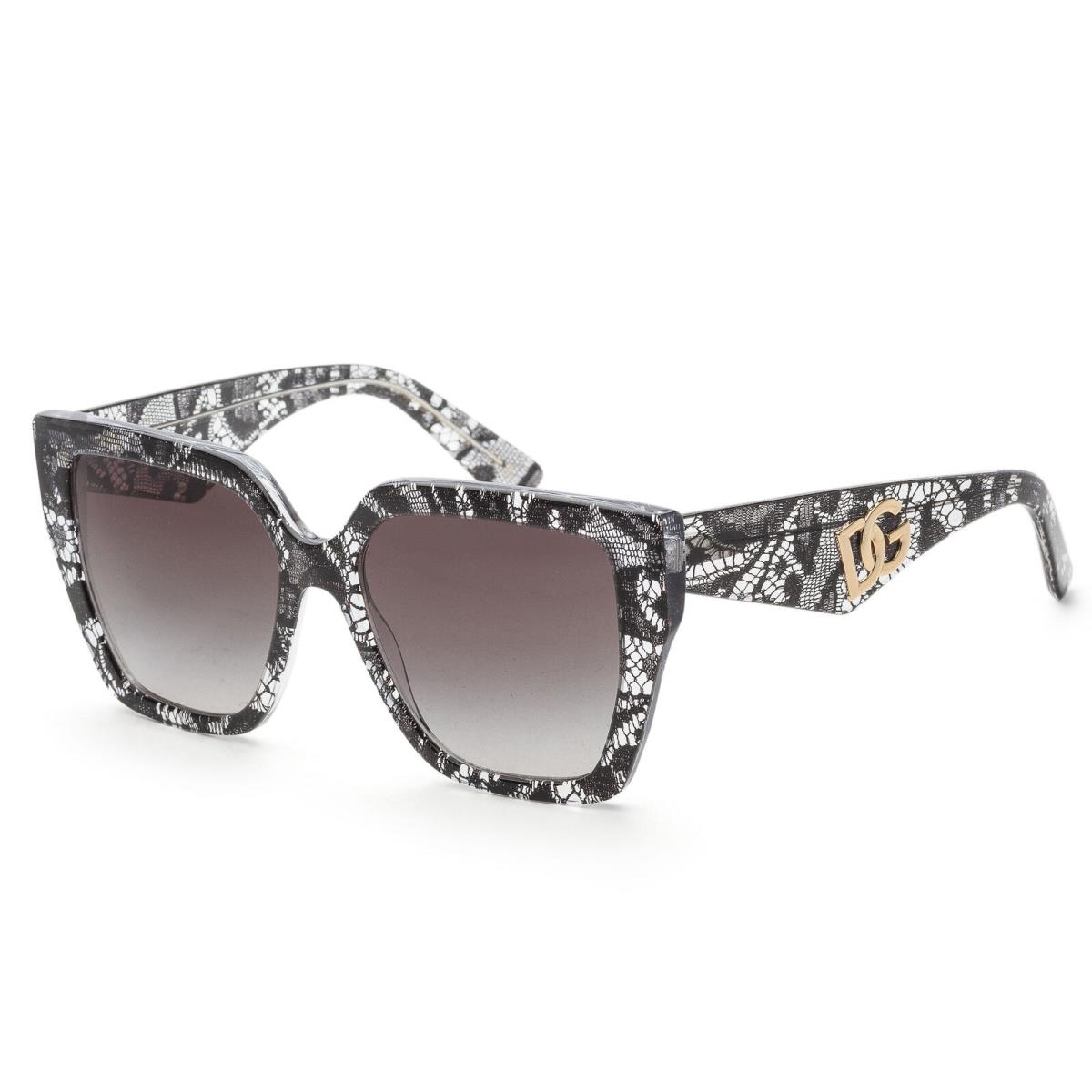 Dolce Gabbana Women`s 55mm Black Lace Sunglasses DG4438-32878G-55