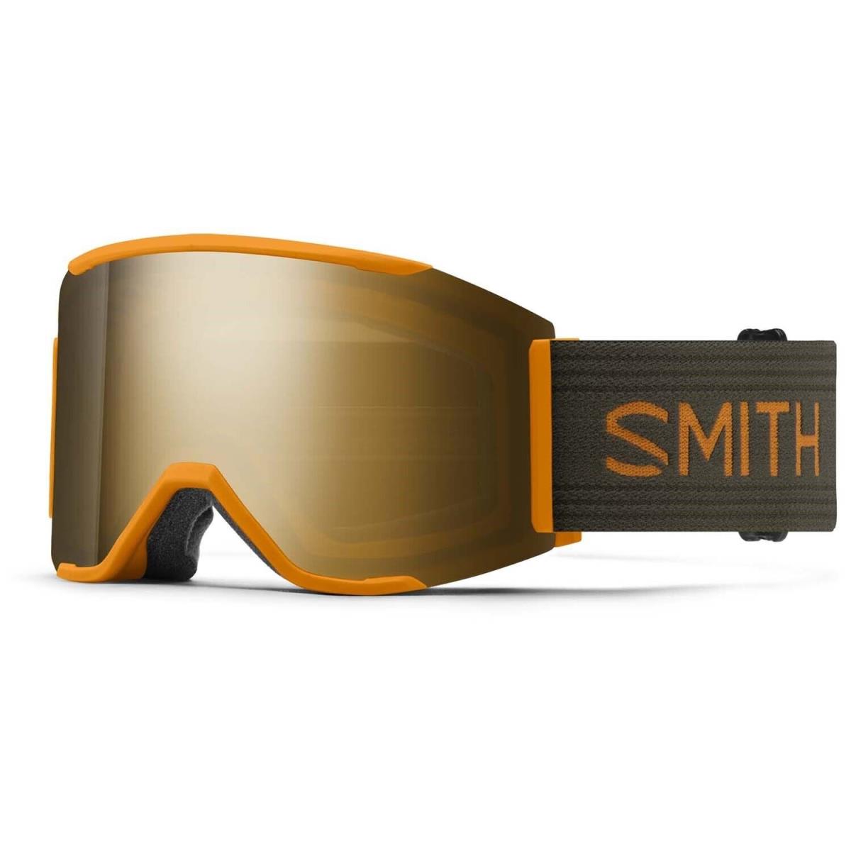 Smith Squad Mag Ski / Snow Goggles Sunrise Frame Chromapop Sun Black Gold +bonus