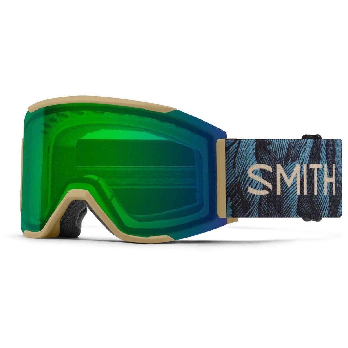 Smith Squad Mag Ski / Snow Goggles High Fives Chromapop Everyday Green + Bonus - Frame: Brown